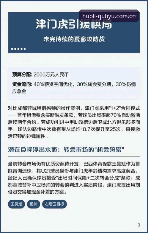 夏窗按兵不动，津门虎的引援悬念究竟卡在哪一环？